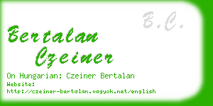 bertalan czeiner business card